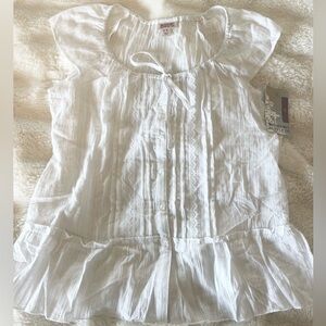 NWT! Mossimo Supply Co. Smocked, true-white blouse.